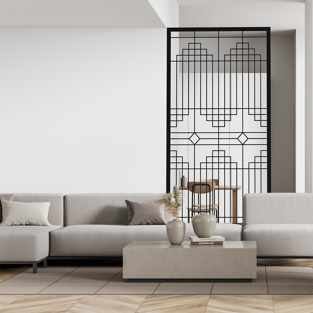 משרביה לסלון בסגנון יפני בצבע שחור